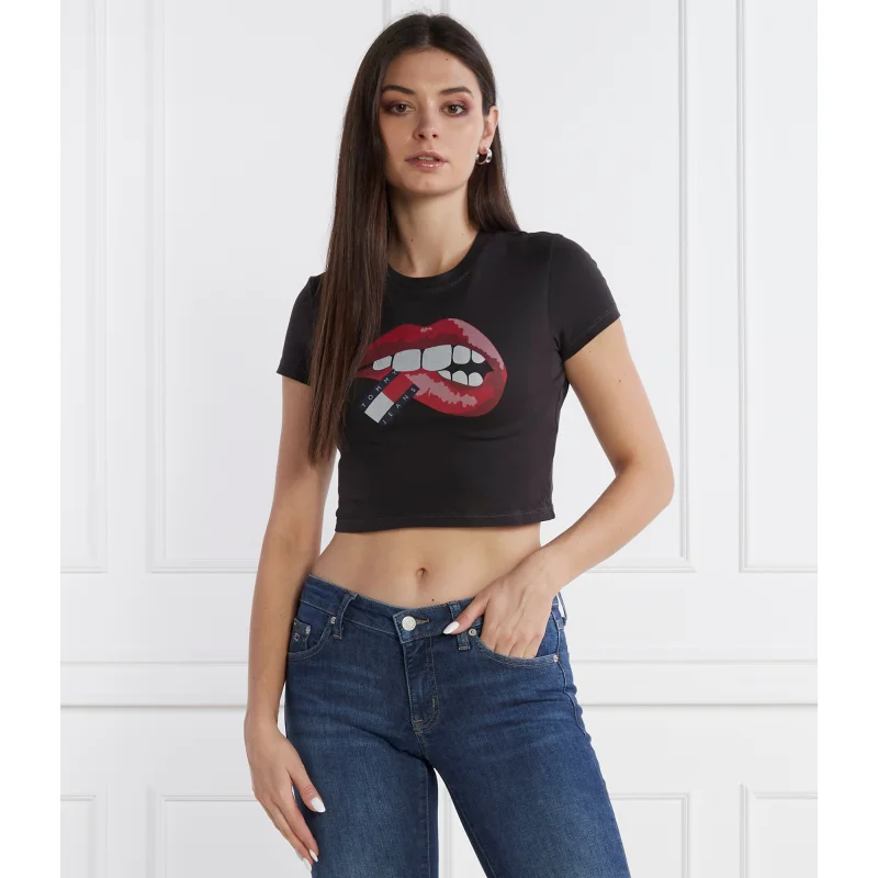 Tommy Jeans T-shirt WASHED TJ LIPS | Cropped Fit