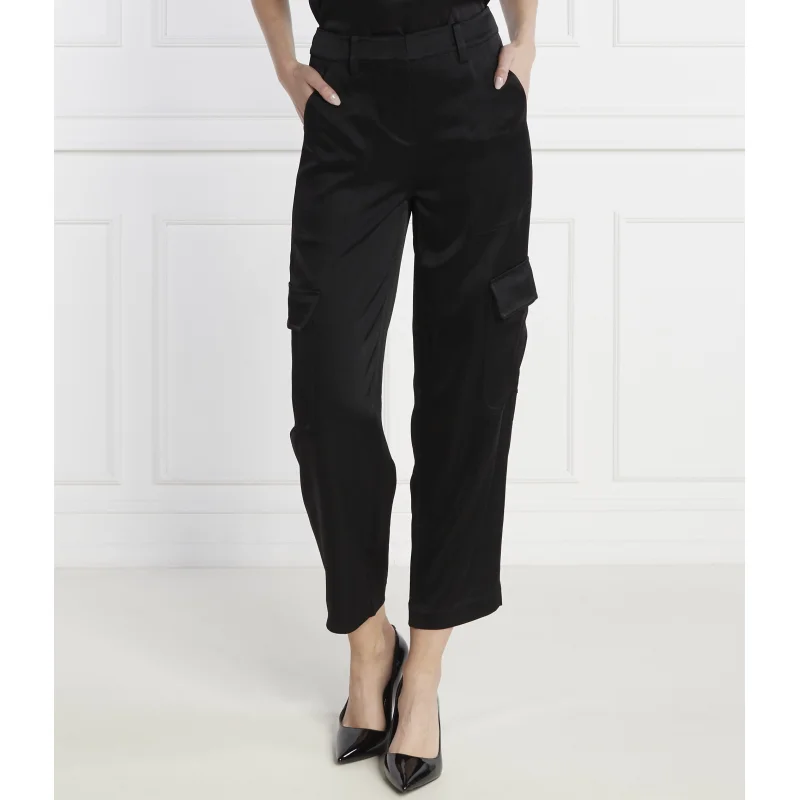 Michael Kors Spodnie SATIN CARGO PANT | Loose fit