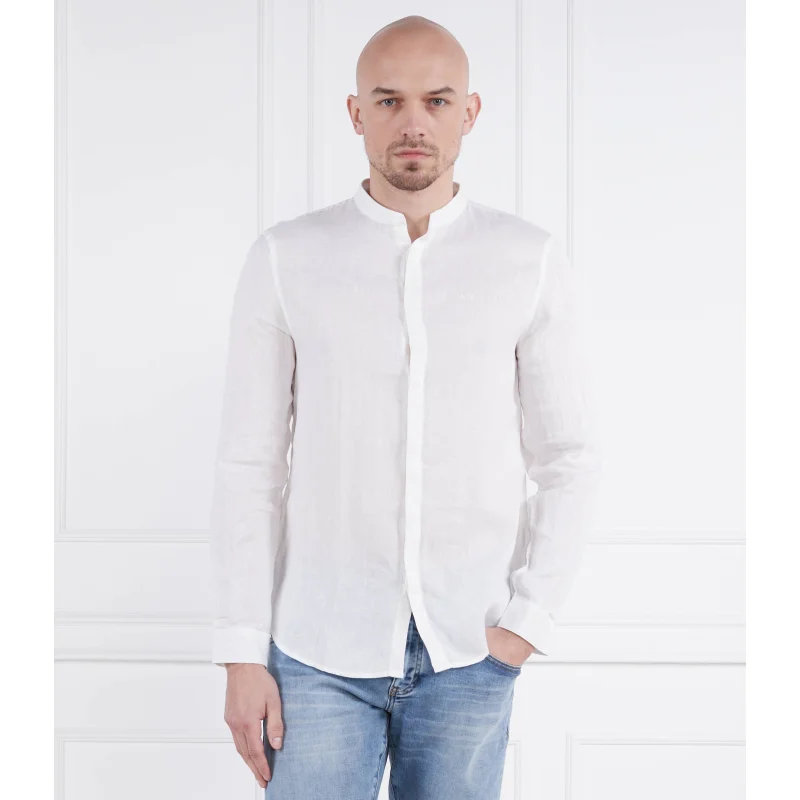 Armani Exchange Lniana koszula | Regular Fit