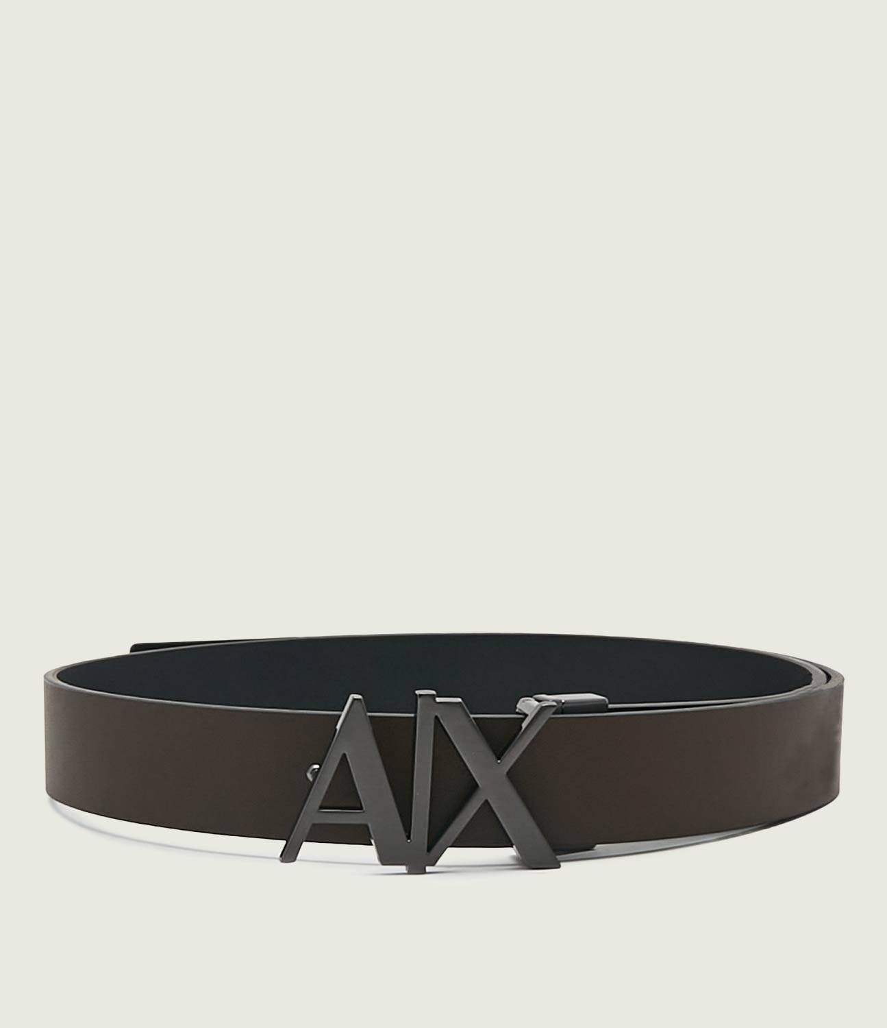 Armani Exchange Skórzany dwustronny pasek