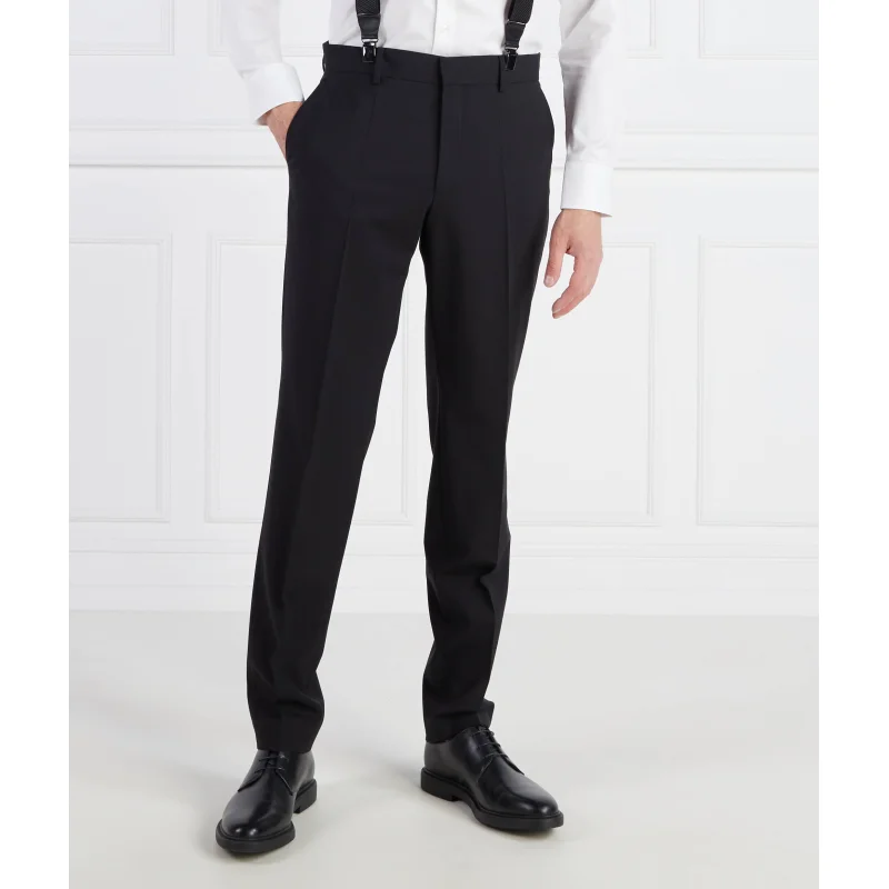 BOSS BLACK Wełniane spodnie H-Lenon-MM-224 | Regular Fit