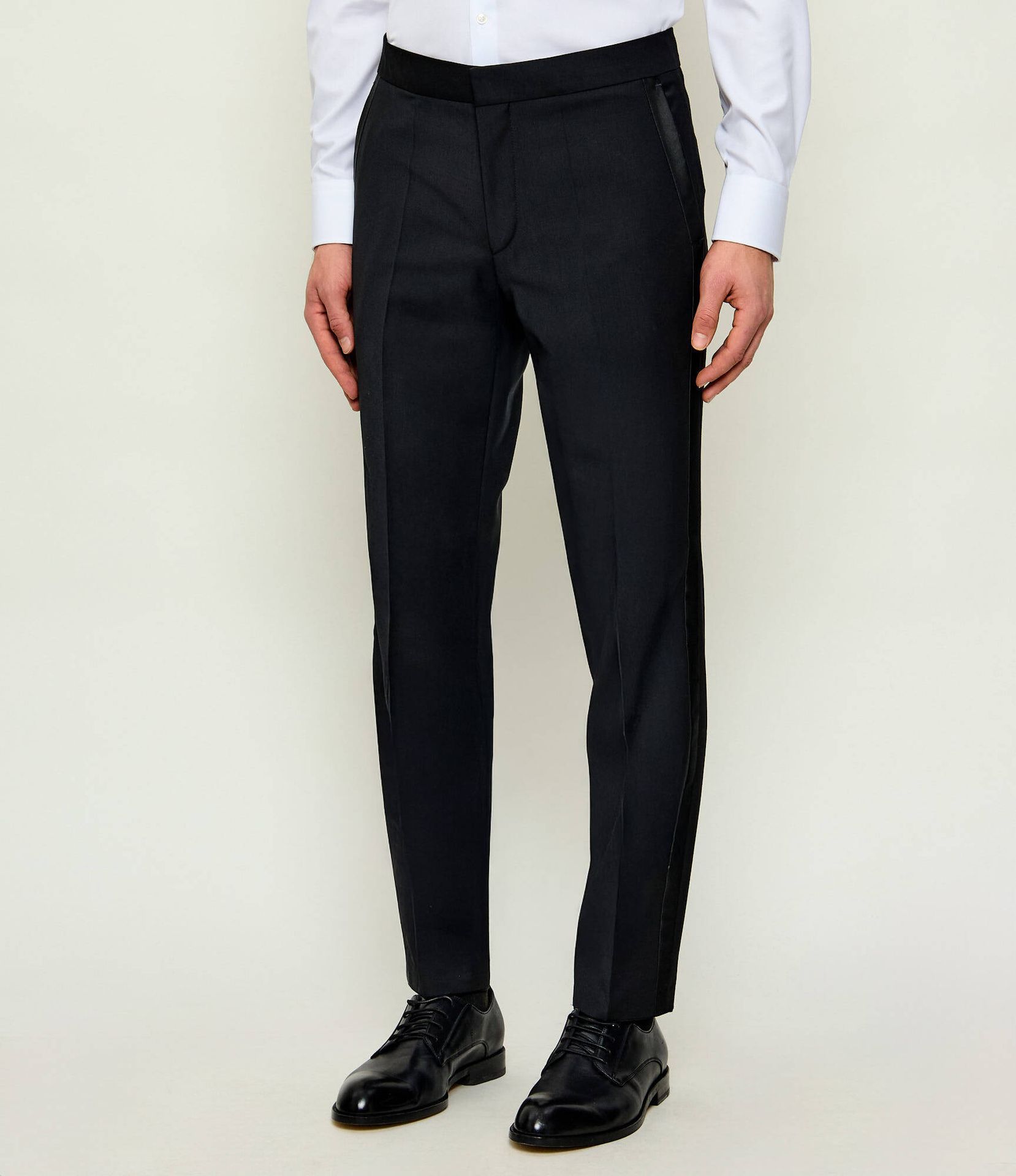 HUGO Wełniane spodnie Hesten224E1X Extra slim fit