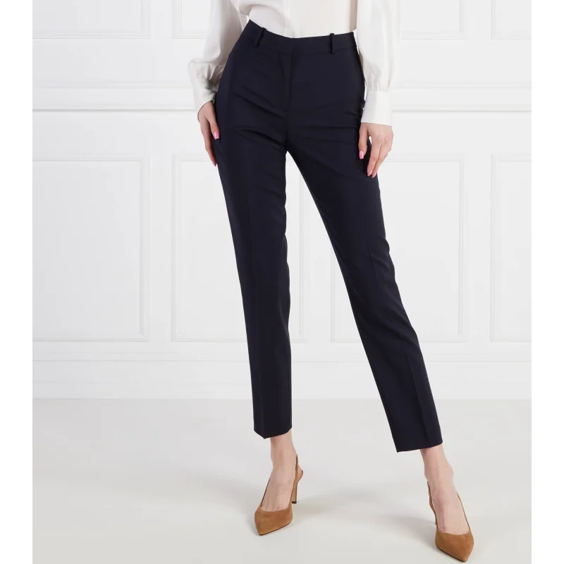 BOSS BLACK Wełniane spodnie Tilunah 10249090 01 | Regular Fit