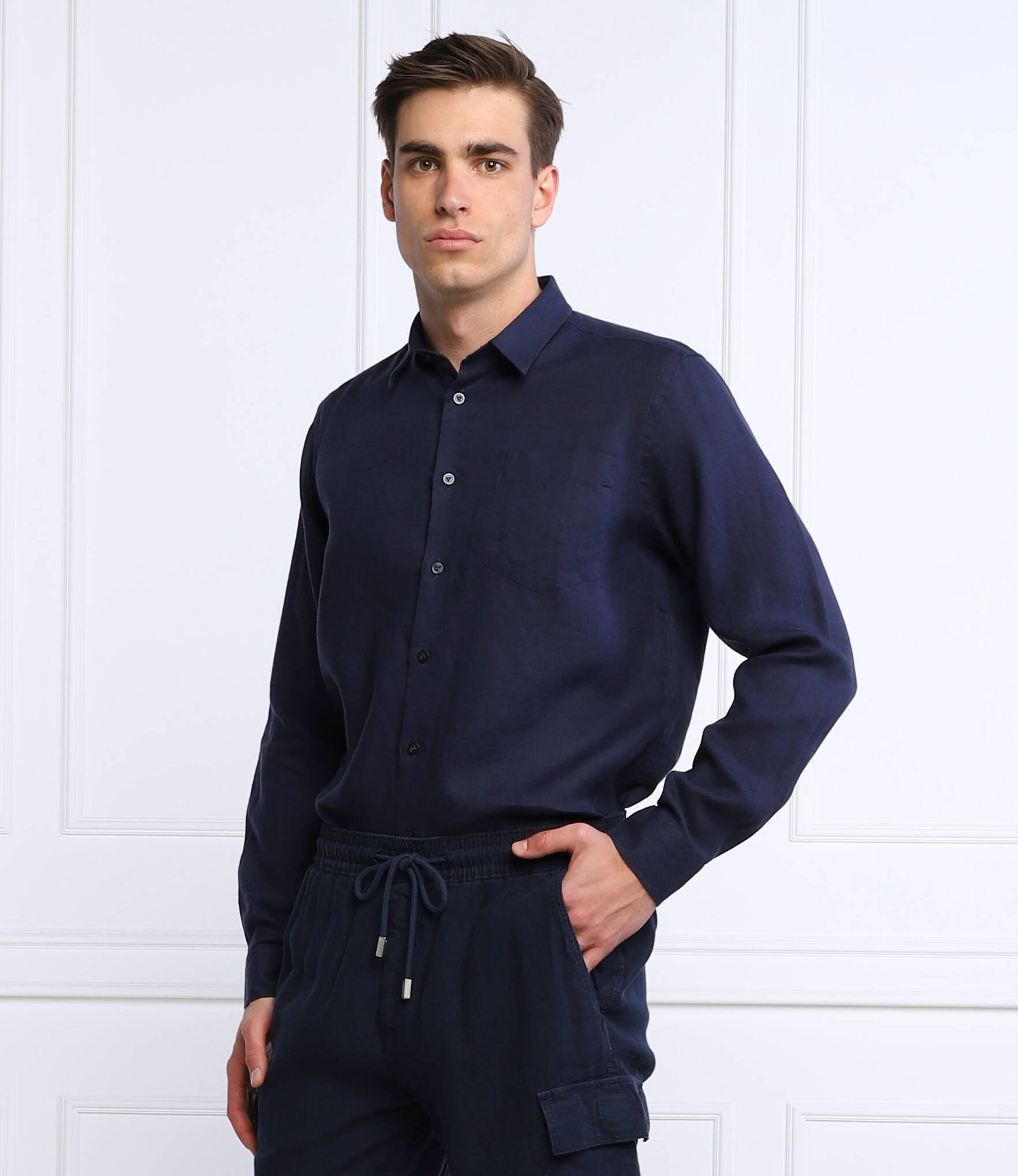 Vilebrequin Lniana koszula Regular Fit