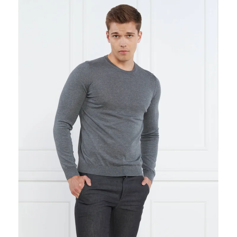 BOSS BLACK Wełniany sweter Leno-P | Slim Fit