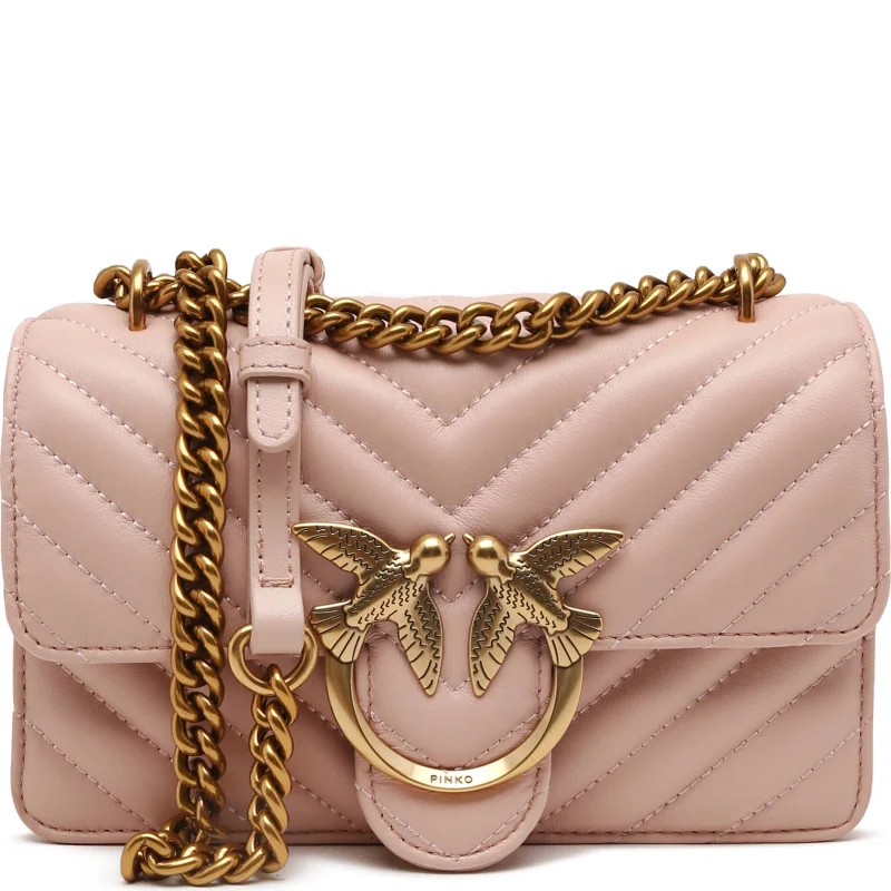 Pinko Skórzana torebka na ramię Love One Mini Crossbody