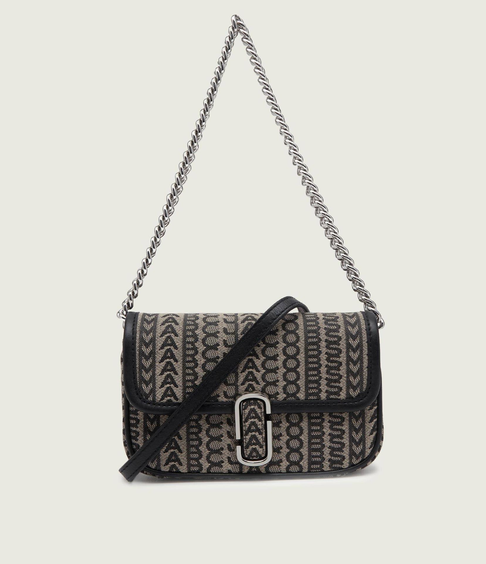 Marc Jacobs Torebka na ramię THE MONOGRAM J MARC MINI z dodatkiem skóry