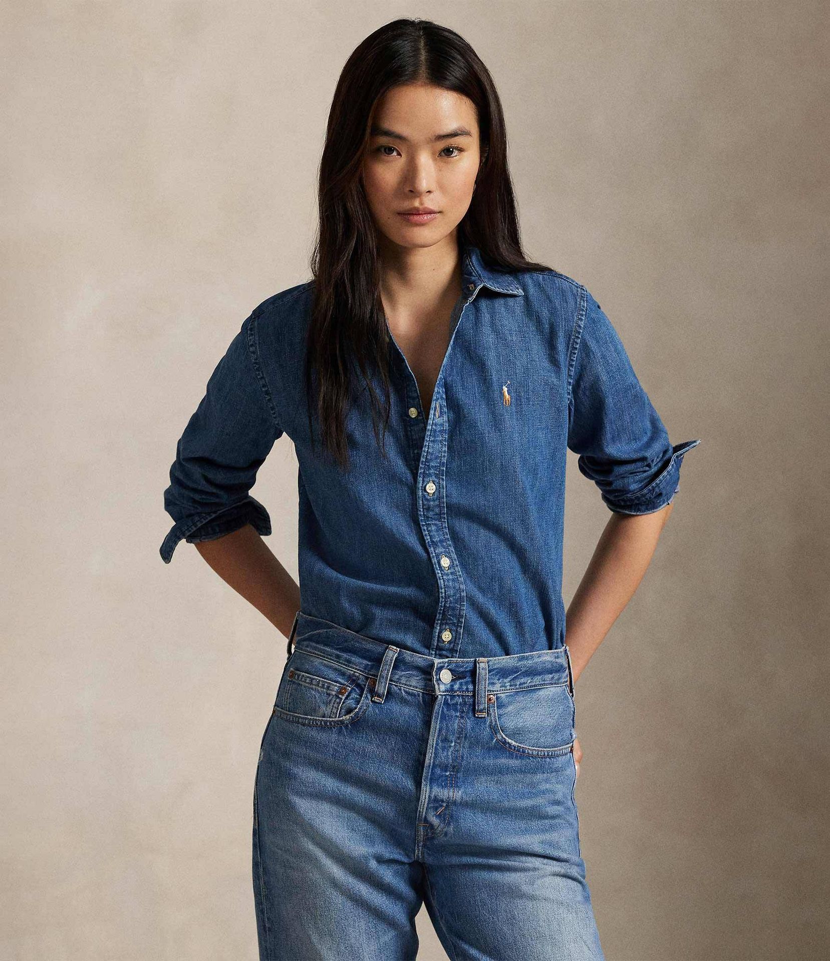 POLO RALPH LAUREN Jeansowa koszula Custom fit