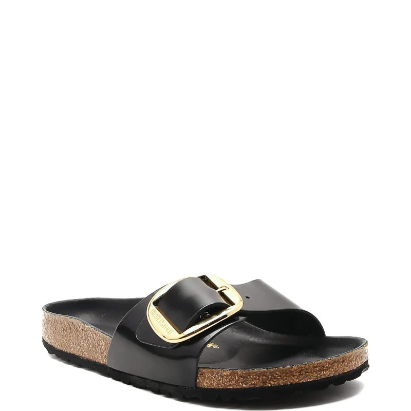 Birkenstock Skórzane klapki Madrid BB NL High Shine | narrow fit