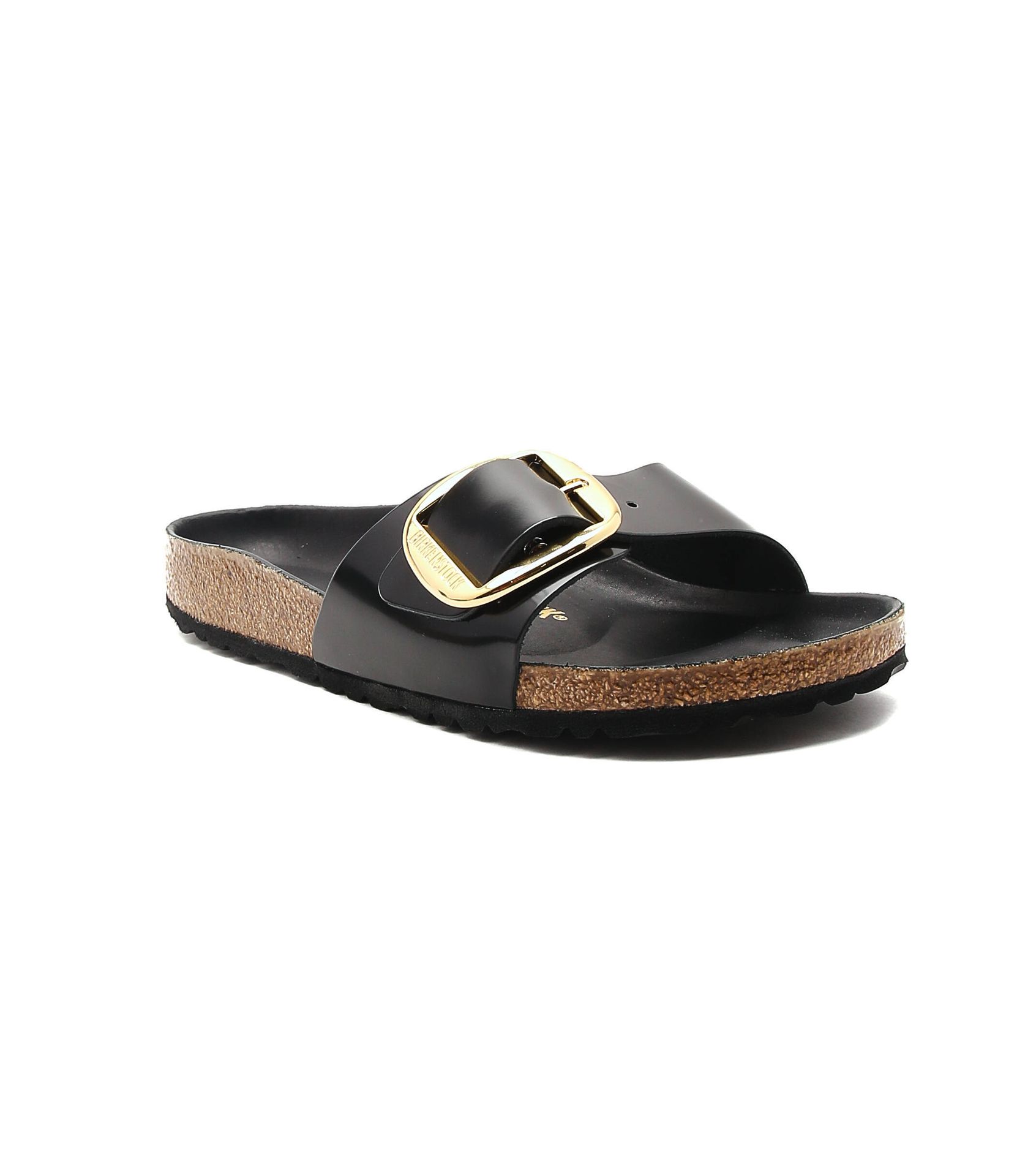Birkenstock Skórzane klapki Madrid BB NL High Shine narrow fit