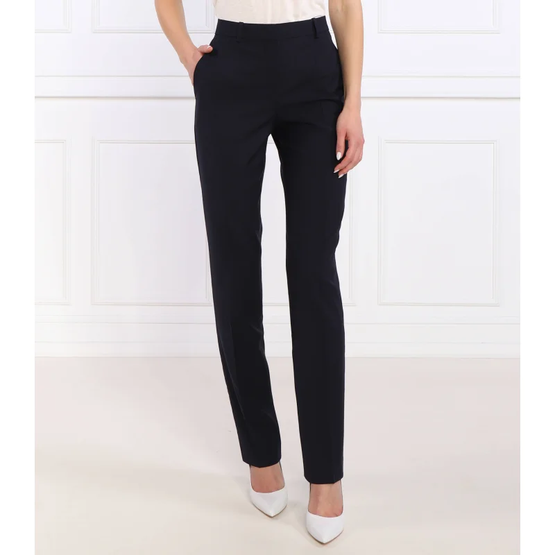 BOSS BLACK Wełniane spodnie Tameah | Slim Fit