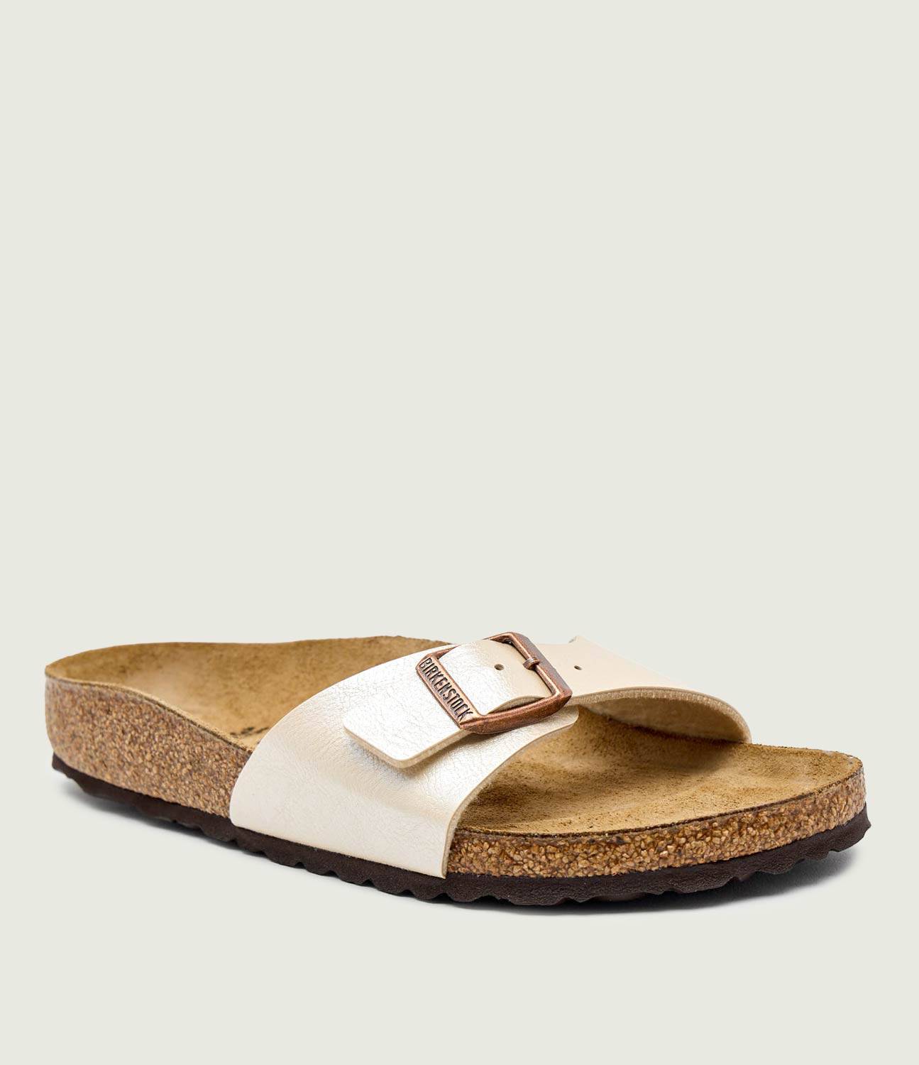 Birkenstock Klapki Madrid z dodatkiem skóry narrow fit