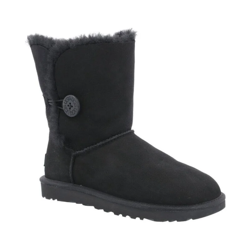 UGG Skórzane śniegowce W Bailey Button II | z dodatkiem wełny