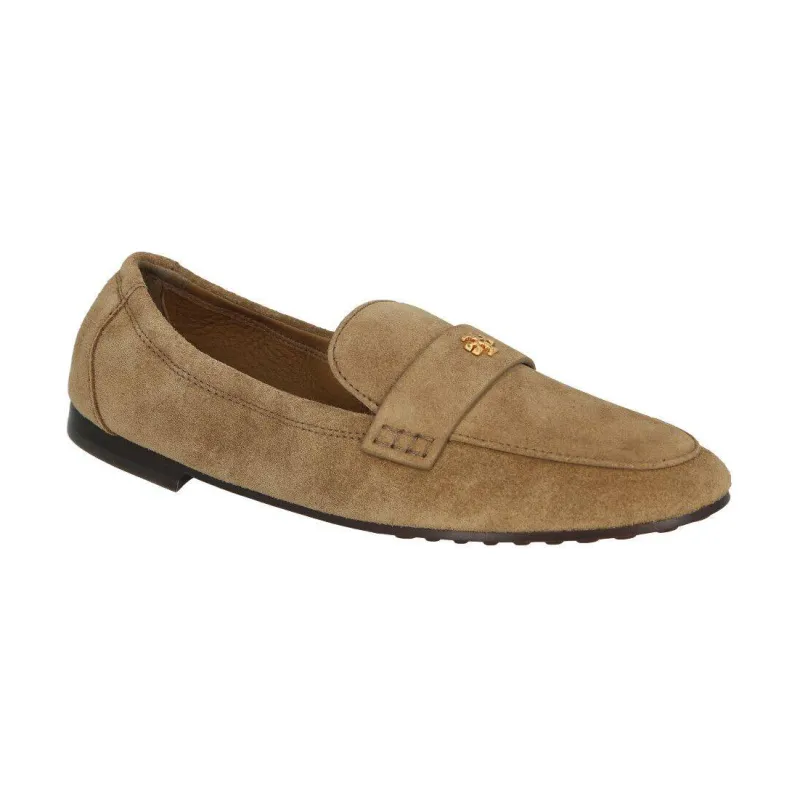 TORY BURCH Mokasyny zamsz