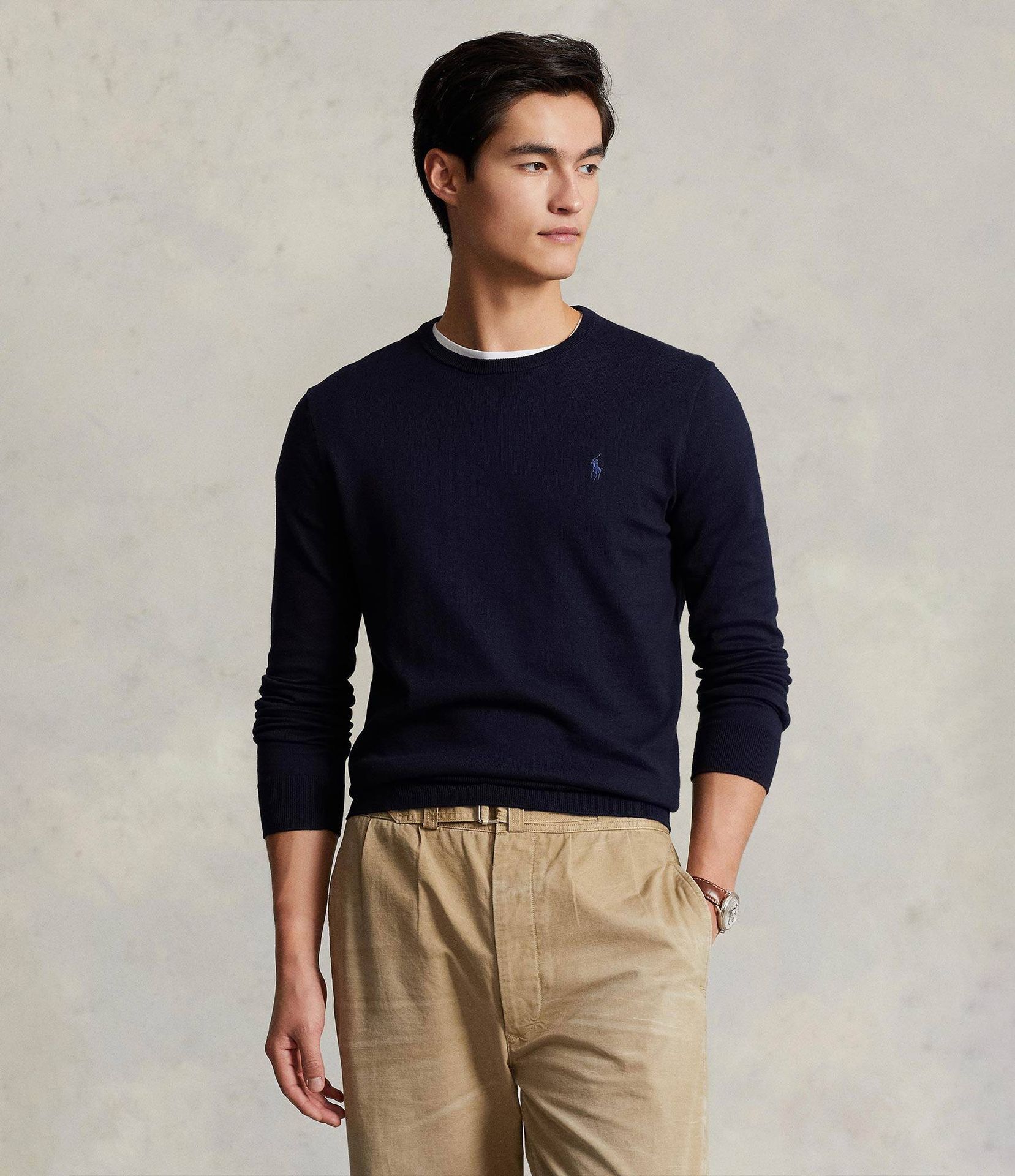 POLO RALPH LAUREN Sweter Slim Fit pima