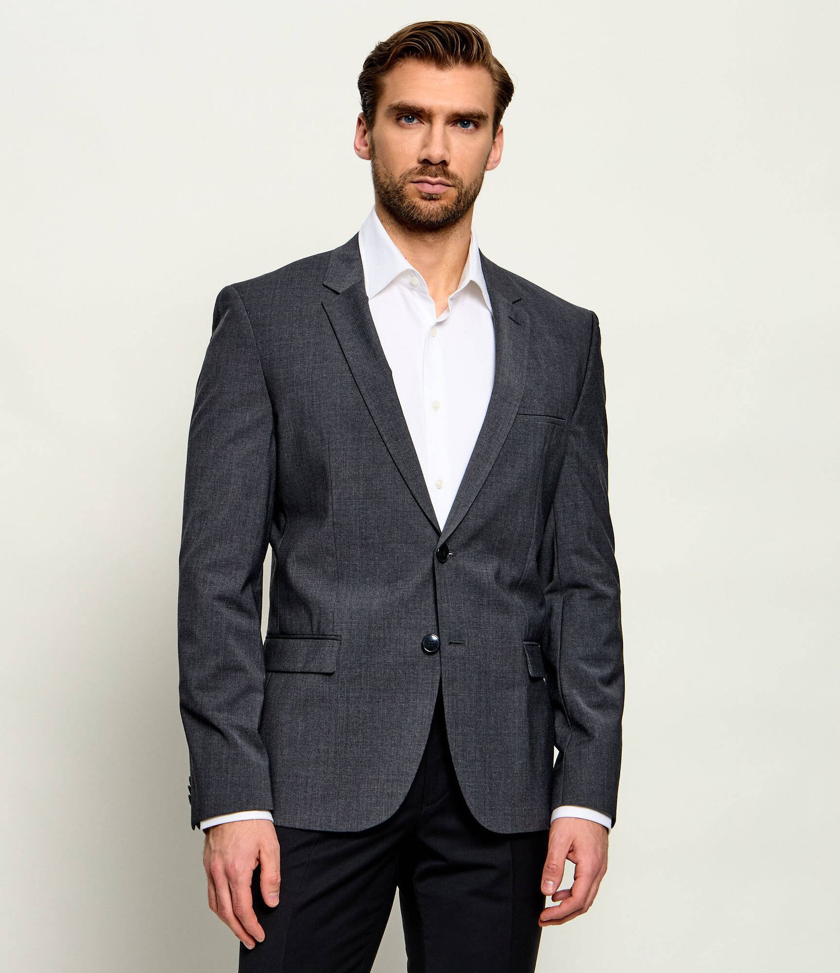 HUGO Wełniana marynarka ArtiM204X Regular Fit