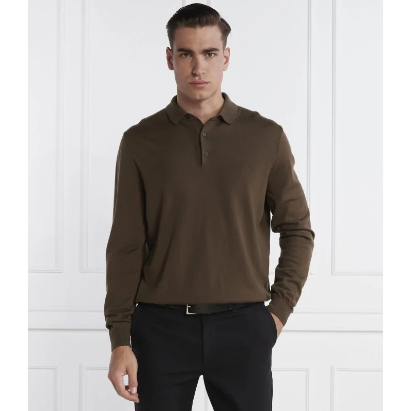 BOSS Wełniane polo | Regular Fit