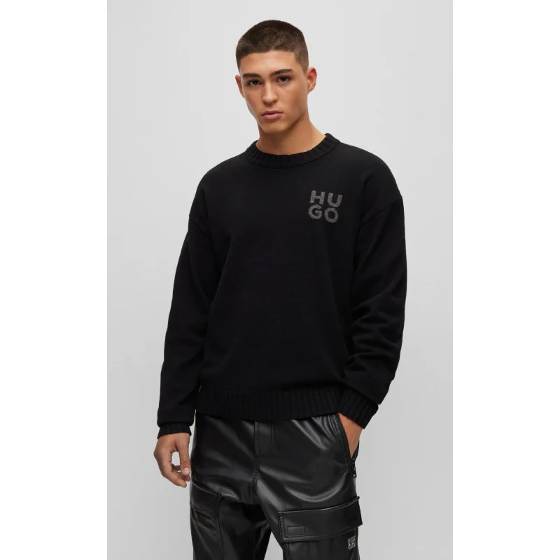HUGO Wełniany sweter San Cassio-L | Regular Fit