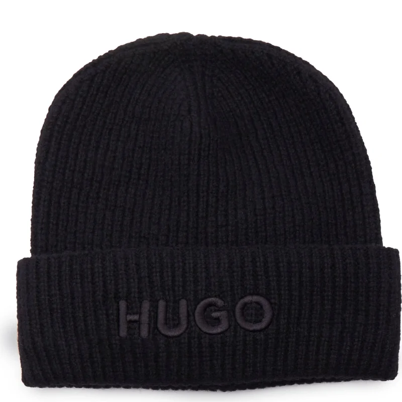 HUGO Czapka Social | z dodatkiem wełny i kaszmiru