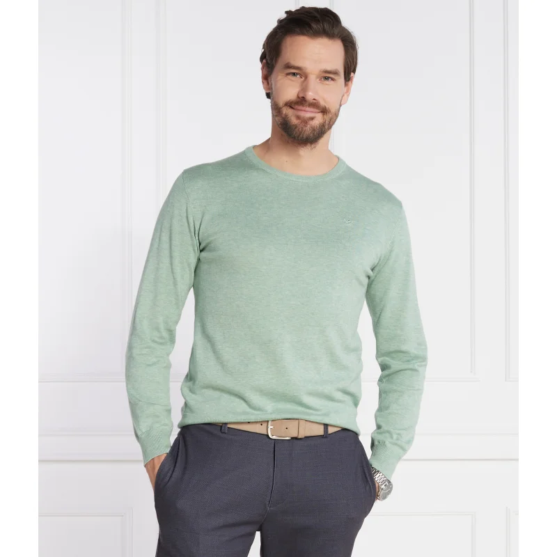 Hackett London Sweter | Regular Fit | z dodatkiem jedwabiu