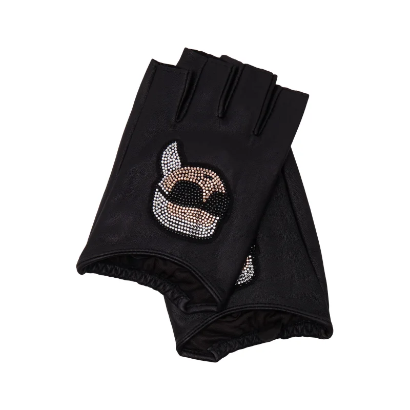 Karl Lagerfeld Skórzane rękawiczki k/ikonik 2.0 rhnstn fl