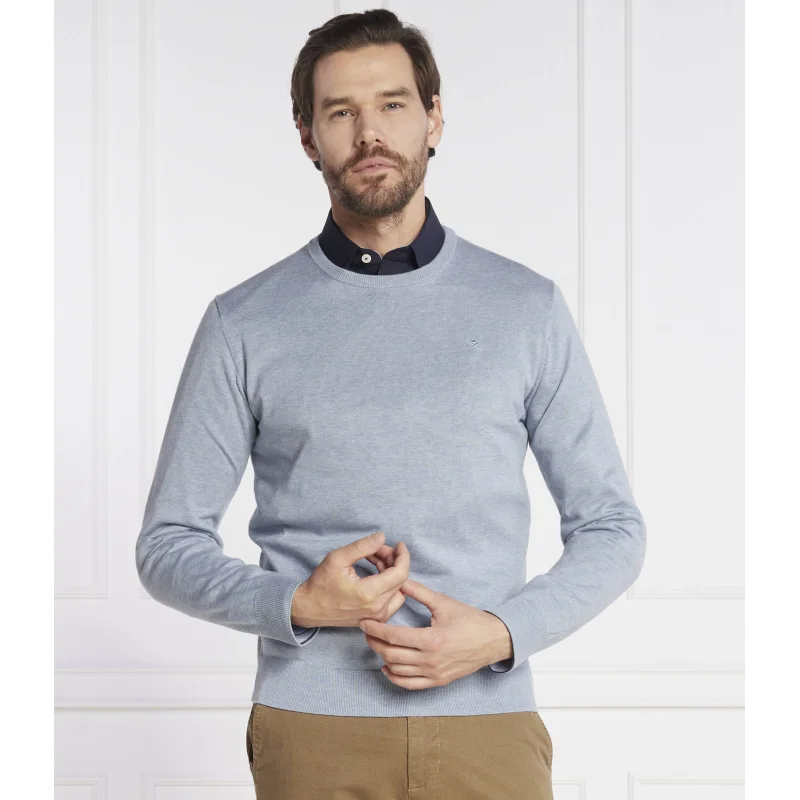 Hackett London Sweter | Regular Fit | z dodatkiem jedwabiu