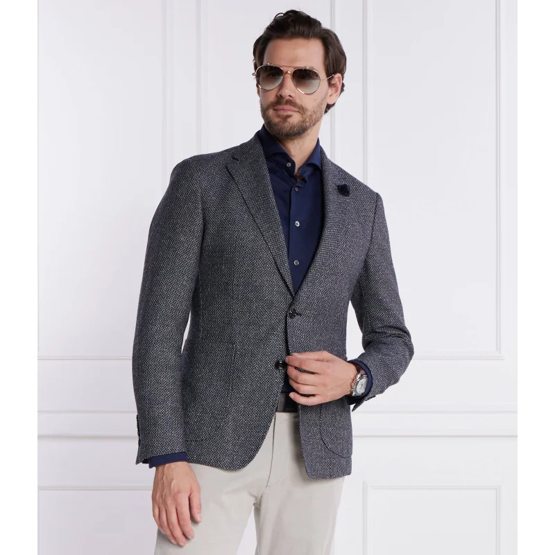Joop! Wełniana marynarka Hoverest | Slim Fit | z dodatkiem lnu
