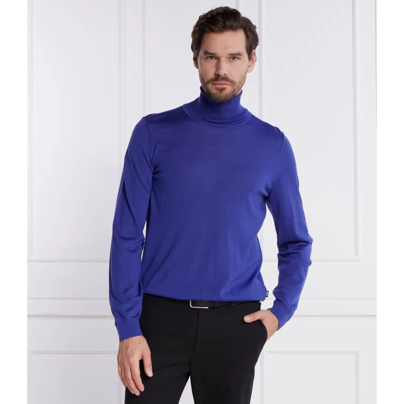 BOSS Wełniany golf Musso-P | Slim Fit