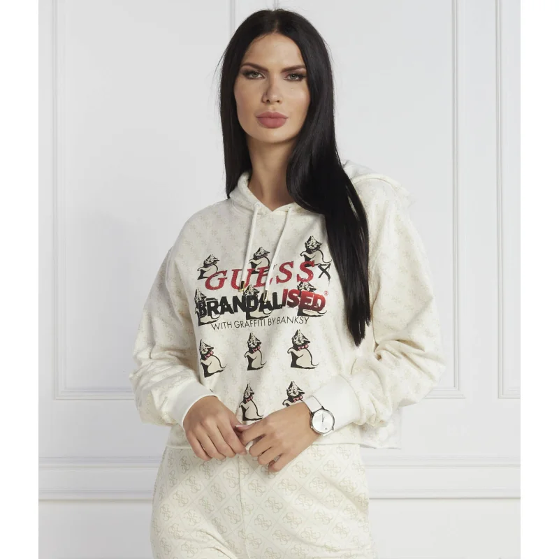 GUESS Bluza xbrandalised LOGO KITTY | Loose fit