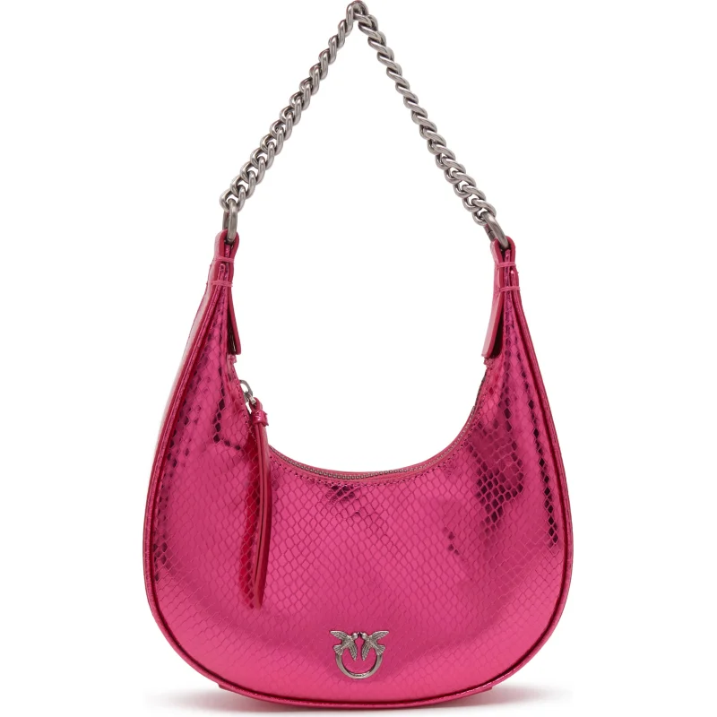 Pinko Skórzane hobo BRIOCHE HOBO MINI PELLE LAMINA