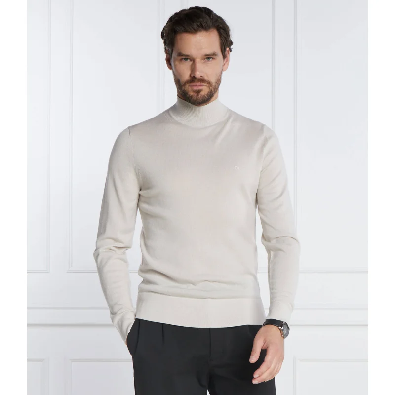 Calvin Klein Wełniany golf | Slim Fit