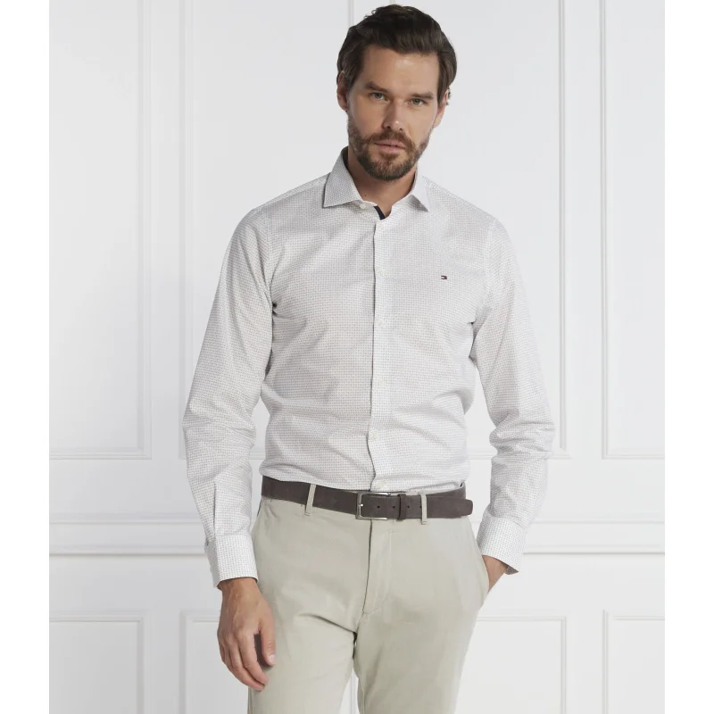Tommy Hilfiger Koszula DUO PRINT | Slim Fit | stretch