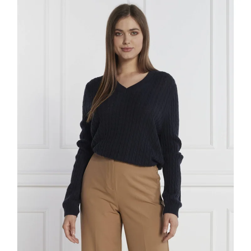 Tommy Hilfiger Wełniany sweter SOFT CABLE | Regular Fit