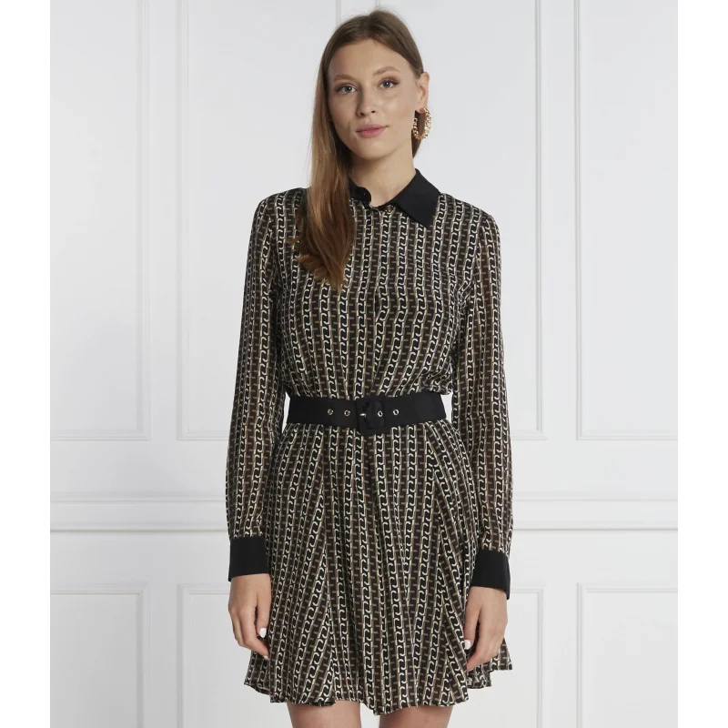 Liu Jo Jedwabna sukienka z paskiem