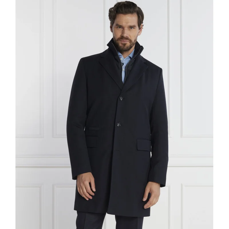 BOSS Wełniana marynarka 2w1 H-Hyde-Bib-Pad | Slim Fit