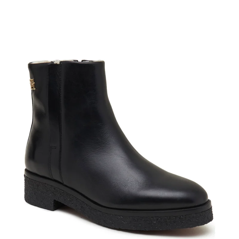 Tommy Hilfiger Skórzane botki CREPE LOOK