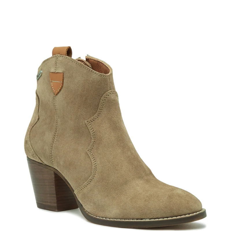 Pepe Jeans London Skórzane botki LUNA SAND