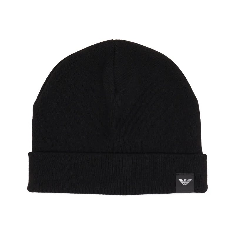 Emporio Armani Czapka BEANIE | z dodatkiem wełny i kaszmiru