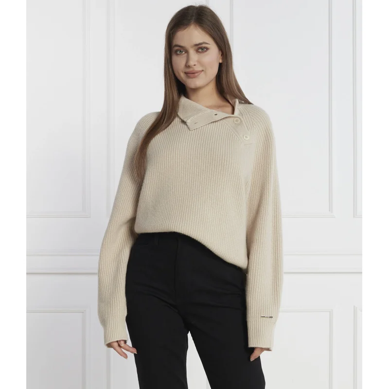 Calvin Klein Wełniany sweter | Regular Fit
