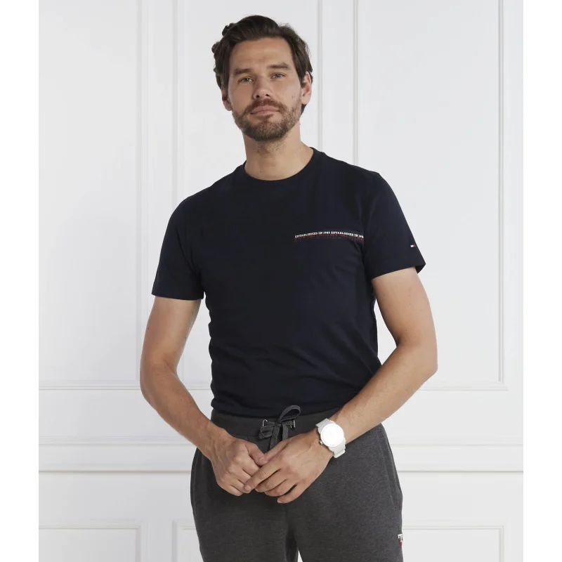 Tommy Hilfiger T-shirt SMALL CHEST STRIPE MONOTYPE TEE | Slim Fit