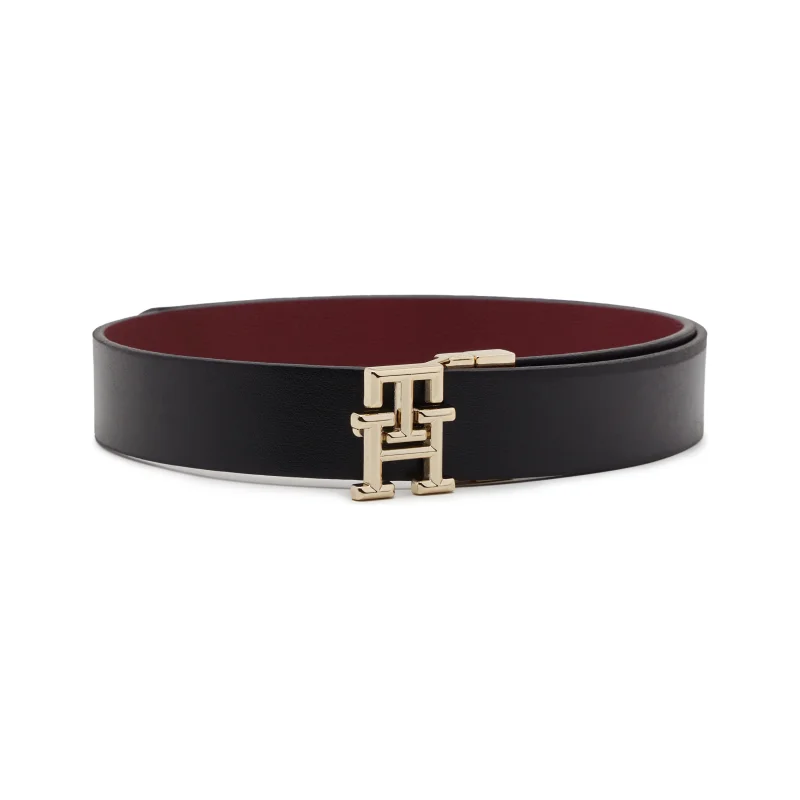Tommy Hilfiger Skórzany dwustronny pasek TH LOGO REV 3.0