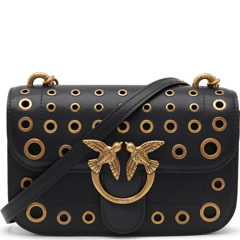Pinko Skórzana listonoszka LOVE BELL MINI VITELLO SETA +