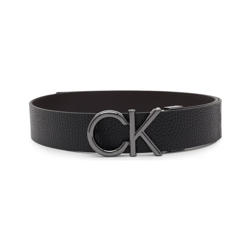 Calvin Klein Skórzany pasek ADJ/REV CK METAL BOMBE PB 35MM