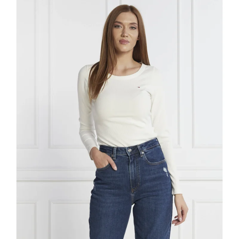 Tommy Hilfiger Bluzka 5X2 RIB O-NK LS | Slim Fit