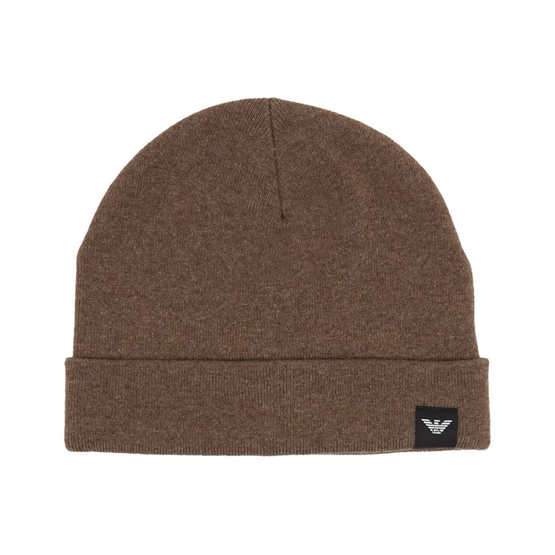 Emporio Armani Czapka BEANIE | z dodatkiem wełny i kaszmiru