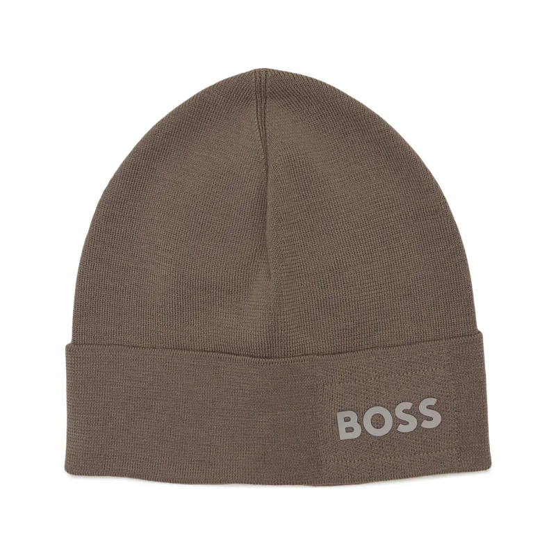 BOSS GREEN Czapka Aride_Beanie | z dodatkiem wełny