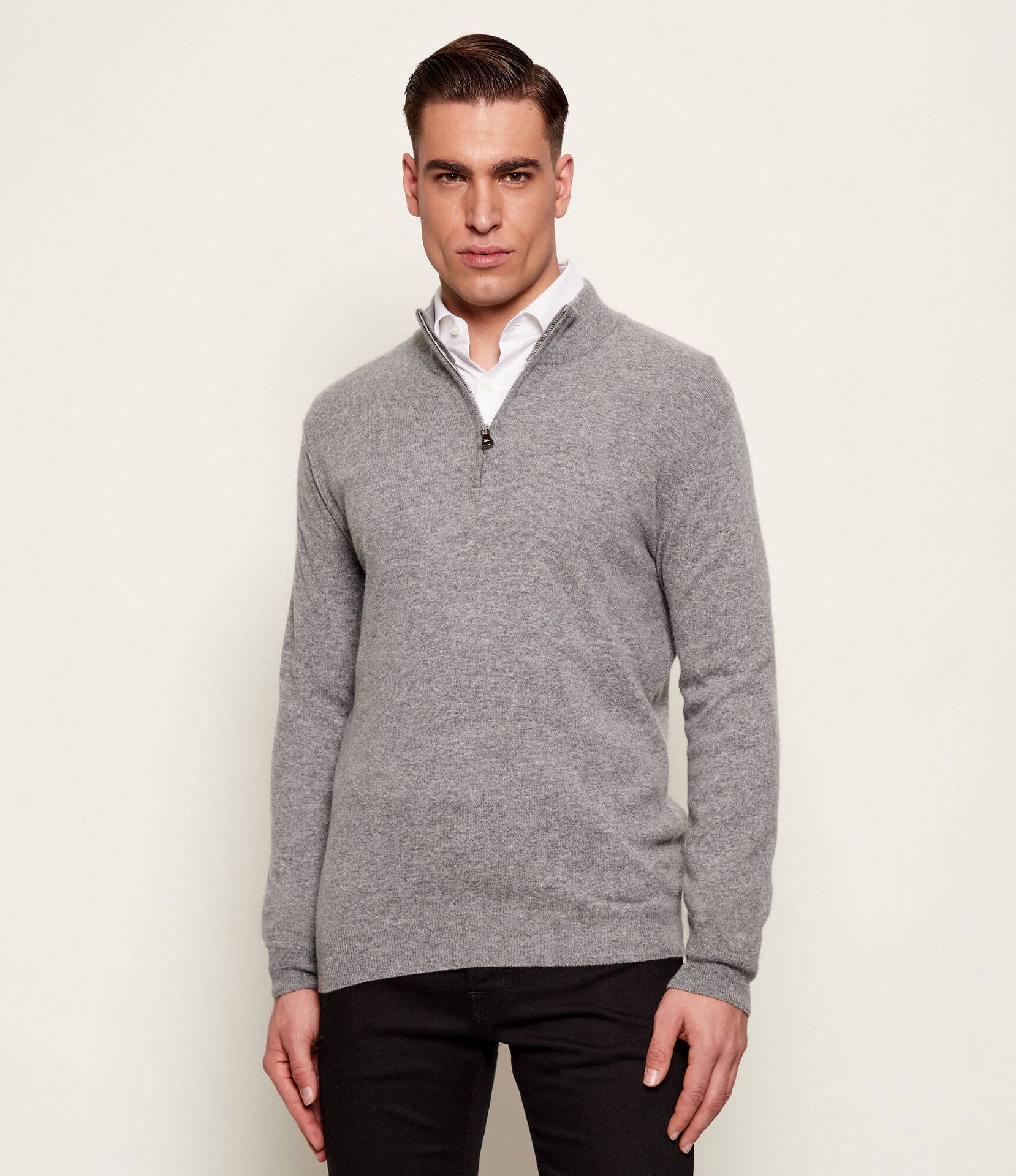 Oscar Jacobson Sweter patton Regular Fit z dodatkiem wełny i kaszmiru