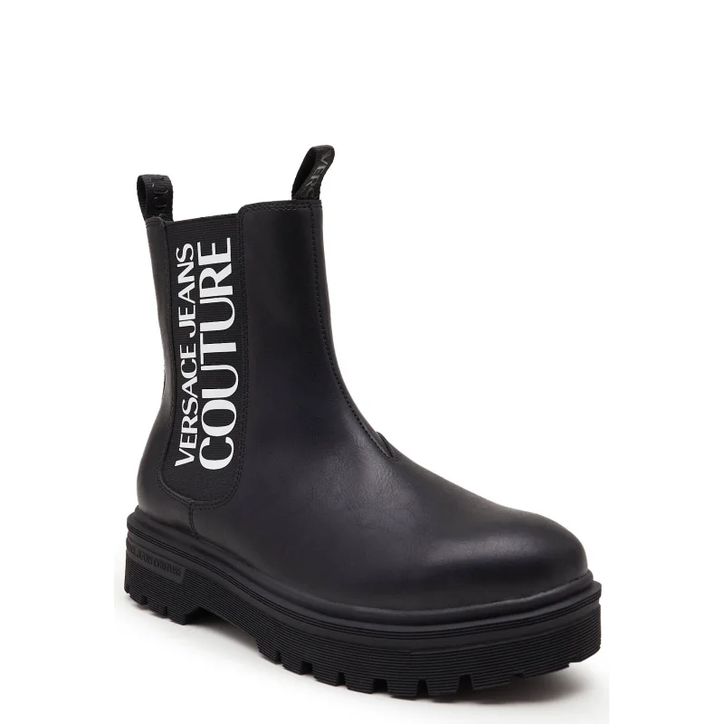 Versace Jeans Couture Skórzane sztyblety