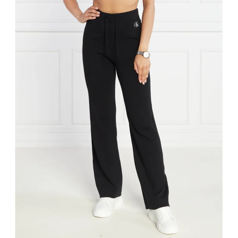 CALVIN KLEIN JEANS Spodnie dresowe STRAIGHT KNITTED | Regular Fit