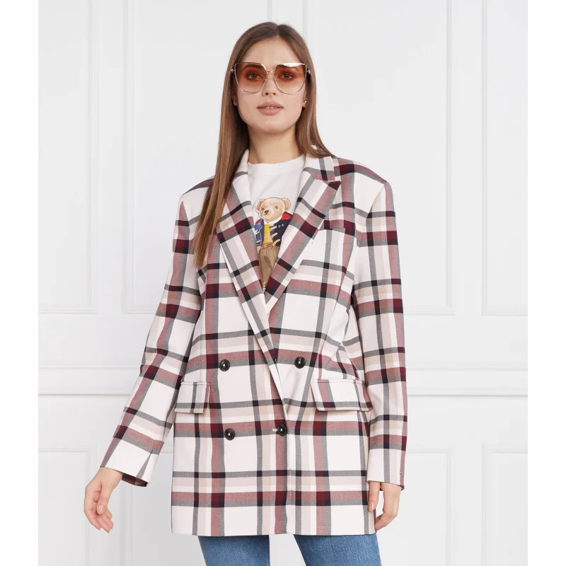 Tommy Hilfiger Marynarka GLOBAL STRIPE CHECK DB | Regular Fit